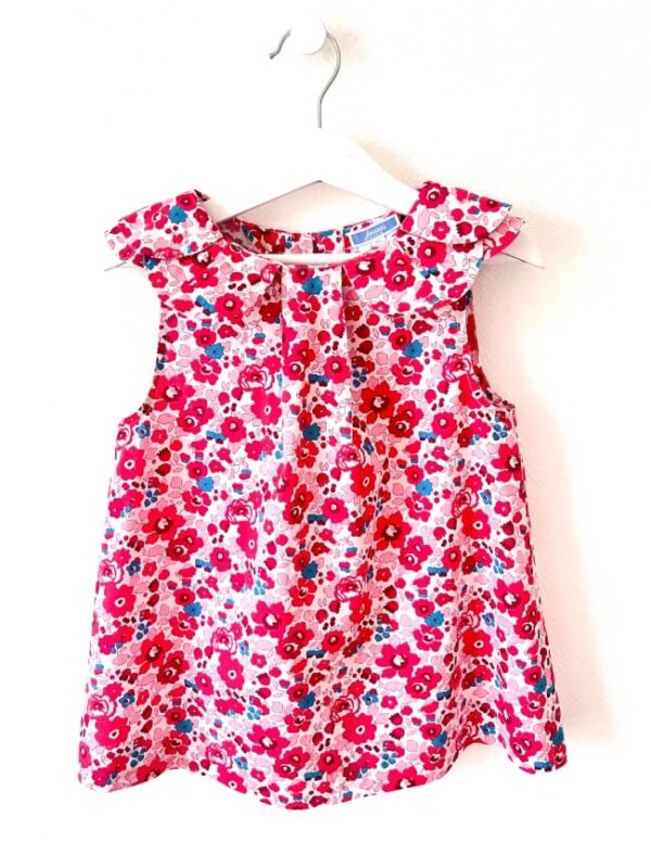 Blouse liberty Brest cerise jacadi 8 ans