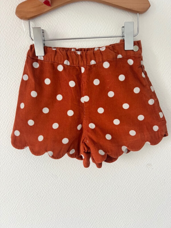 Short en velours en pois jacadi 18 mois